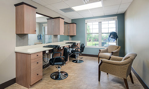 Beauty Salon at the Assisted Living Facility in Moline