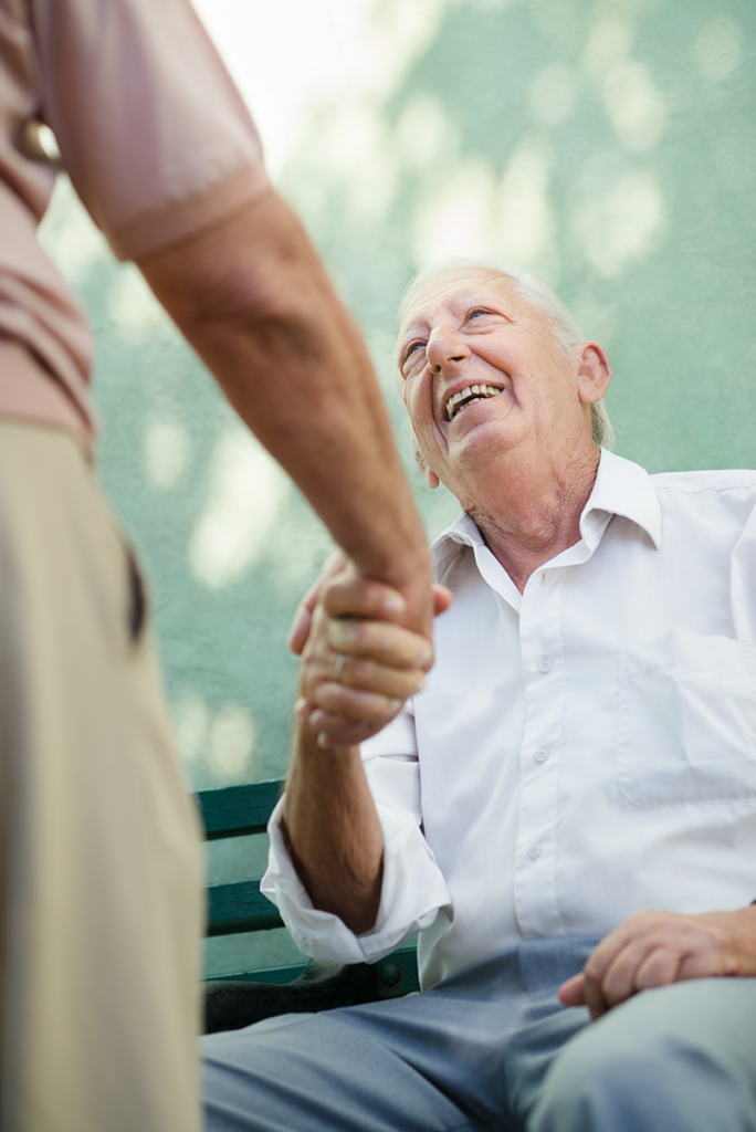 Resident Man Shaking Hands