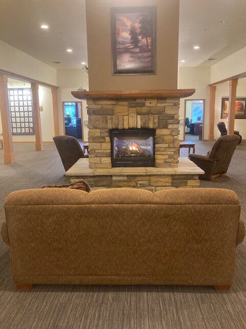 Entrance to The Lodge at Whispering Pines Assisted Living Community