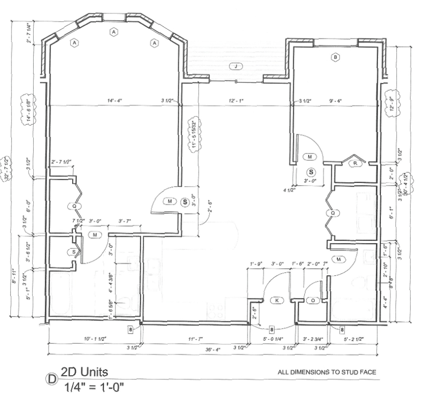 Arborcreek 2D Unit Apartment Floor Plan